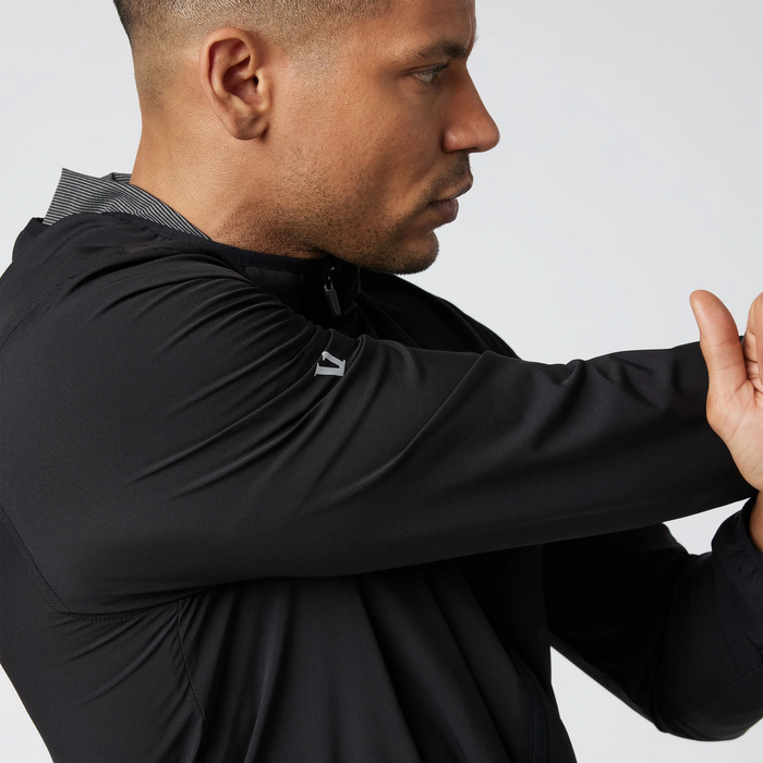 Vuori Outdoor Trainer Shell (Men) - Black Apparel - Top - Sweatshirt - The Heel Shoe Fitters