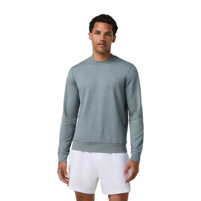 Vuori Ponto Performance Crew (Men) - Foggy Blue Heather Apparel - Top - LongSleeve - The Heel Shoe Fitters