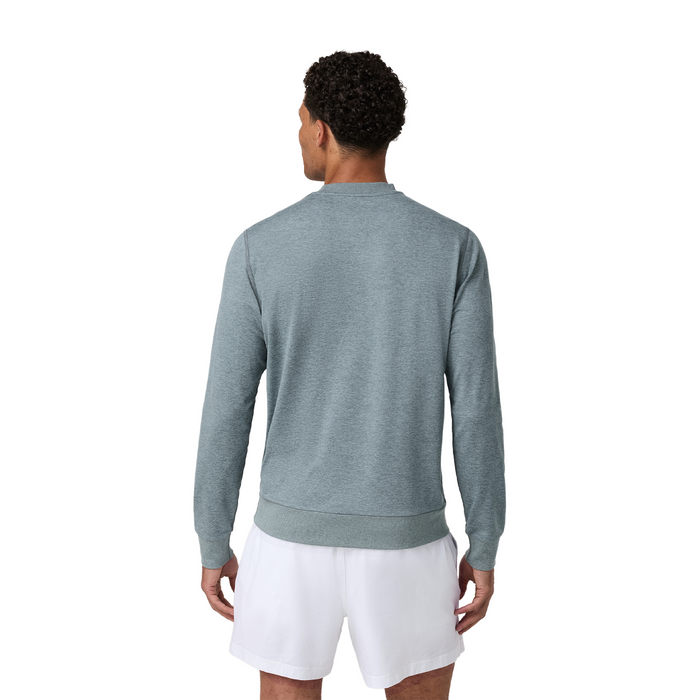 Vuori Ponto Performance Crew (Men) - Foggy Blue Heather Apparel - Top - LongSleeve - The Heel Shoe Fitters