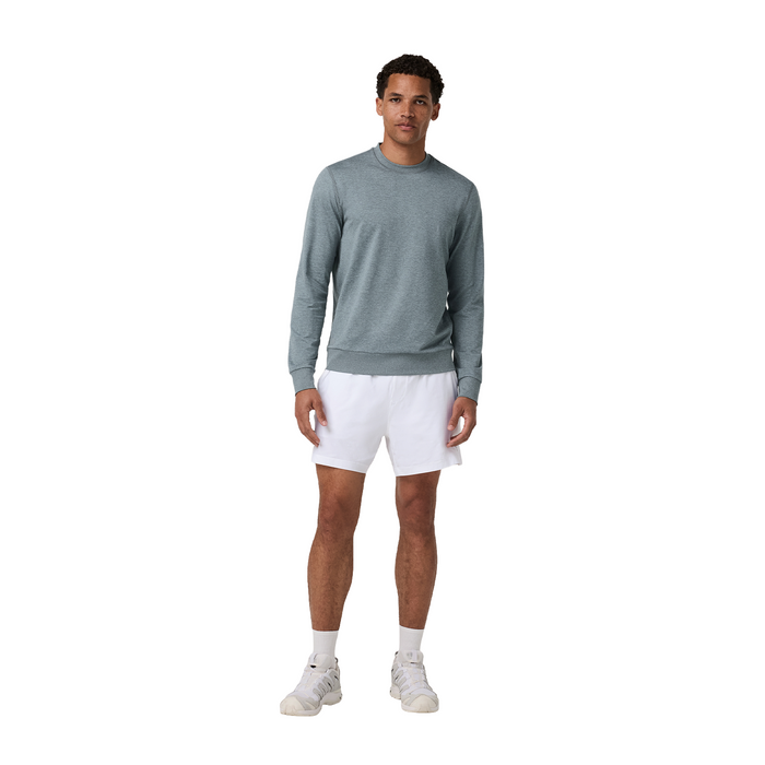 Vuori Ponto Performance Crew (Men) - Foggy Blue Heather Apparel - Top - LongSleeve - The Heel Shoe Fitters