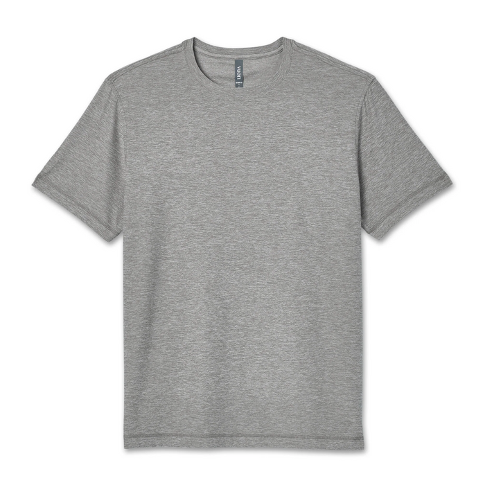 Vuori Strato Tech Tee (Men) - Heather Grey Apparel - Top - ShortSleeve - The Heel Shoe Fitters