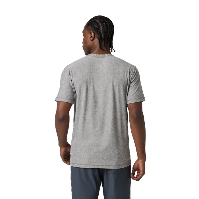 Vuori Strato Tech Tee (Men) - Heather Grey Apparel - Top - ShortSleeve - The Heel Shoe Fitters