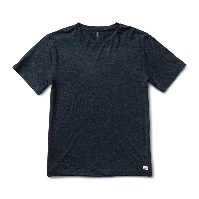 Vuori Strato Tech Tee (Men) - Navy Heather Apparel - Top - ShortSleeve - The Heel Shoe Fitters