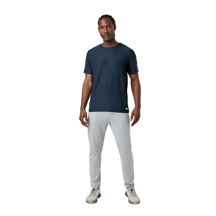 Vuori Strato Tech Tee (Men) - Navy Heather Apparel - Top - ShortSleeve - The Heel Shoe Fitters