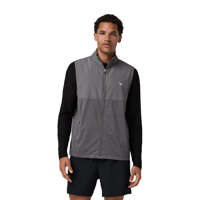 Vuori Sunday Element Vest (Men) - Gull Grey Heather Apparel - Top - Sweatshirt - The Heel Shoe Fitters