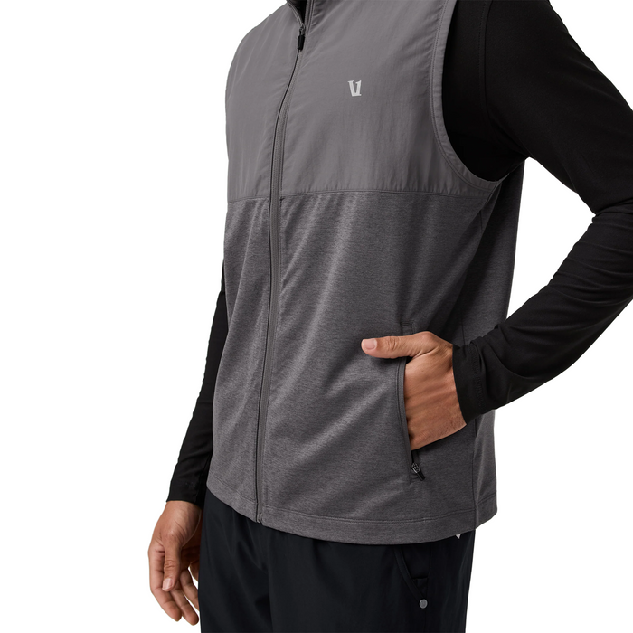 Vuori Sunday Element Vest (Men) - Gull Grey Heather Apparel - Top - Sweatshirt - The Heel Shoe Fitters