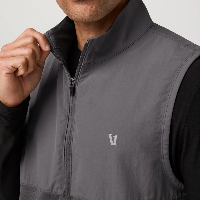 Vuori Sunday Element Vest (Men) - Gull Grey Heather Apparel - Top - Sweatshirt - The Heel Shoe Fitters