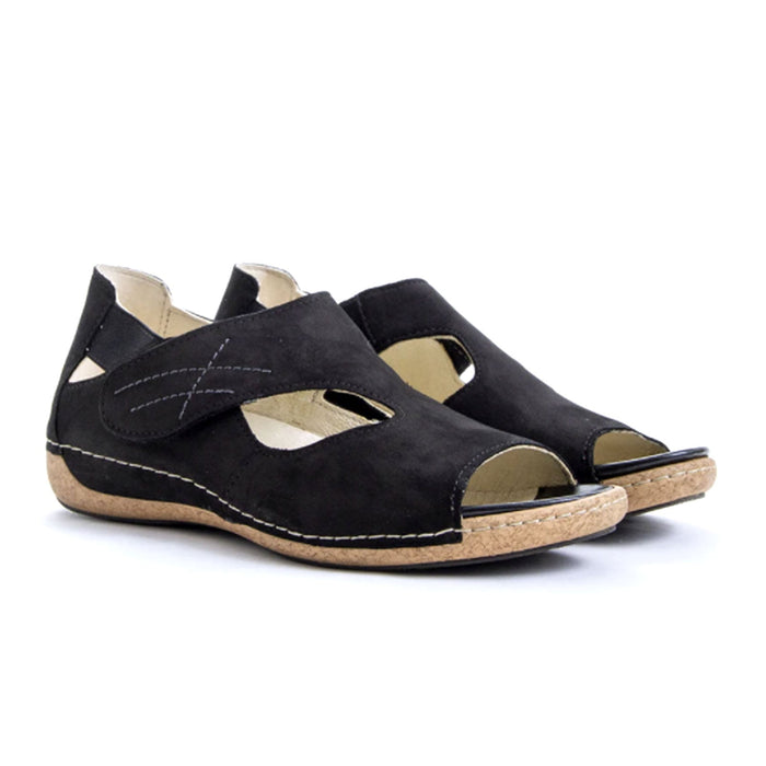Waldlaufer Bailey 342004 Backstrap Sandal (Women) - Black Sandal - Backstrap - The Heel Shoe Fitters