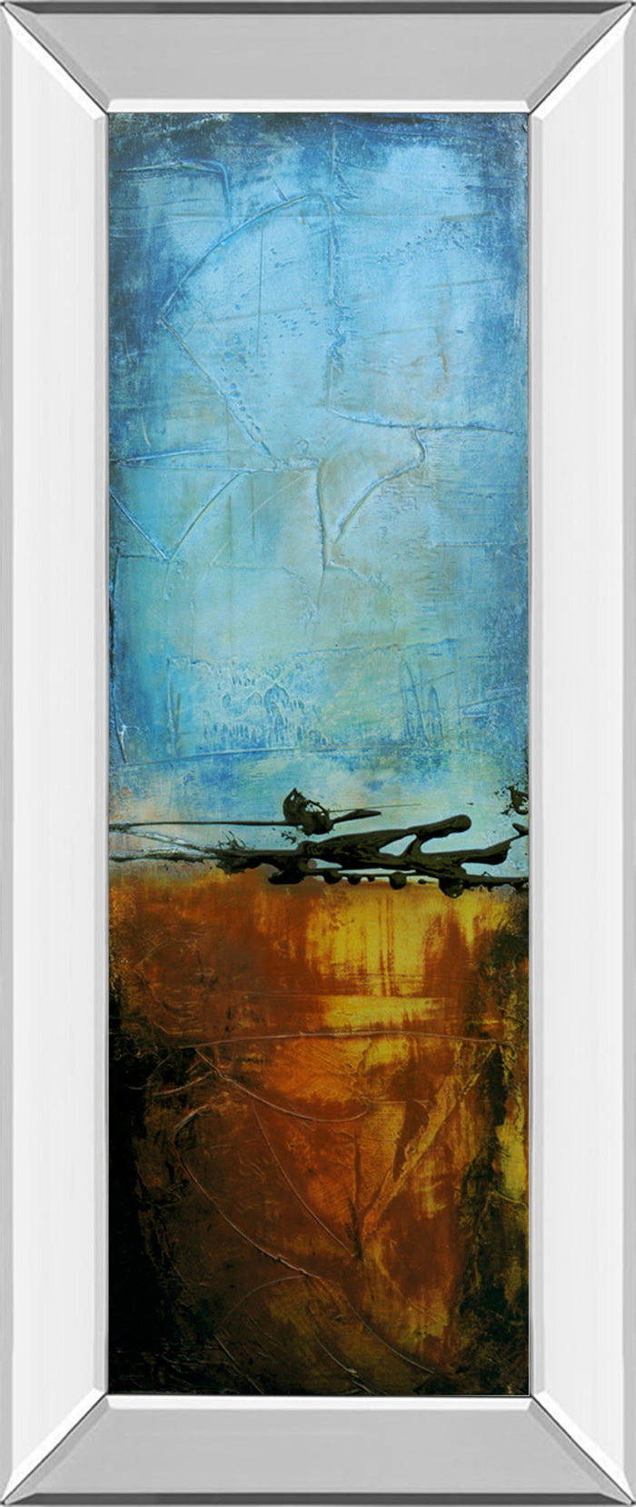 West Side Affair Il By Erin Ashley - Mirror Framed Print Wall Art - Light Blue