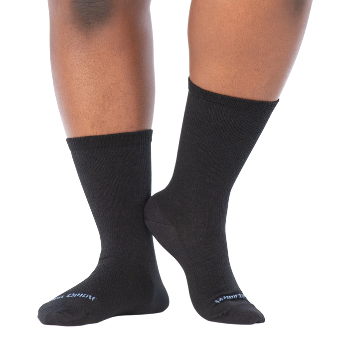 Wide Open Solid Basic Lightweight Crew Sock (Women) - Black Accessories - Socks - Lifestyle - The Heel Shoe Fitters