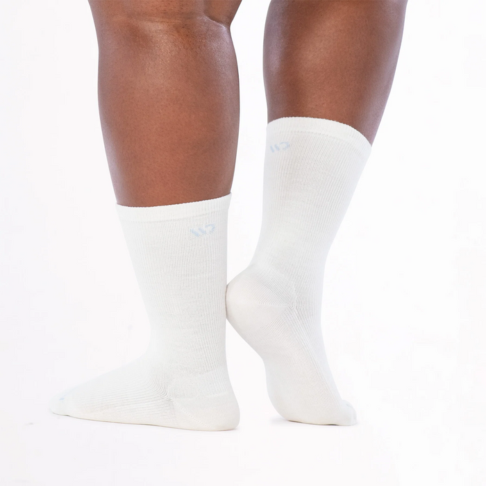 Wide Open Solid Basic Lightweight Crew Sock (Women) - White Accessories - Socks - Lifestyle - The Heel Shoe Fitters