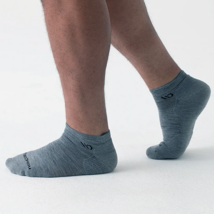 Wide Open Solid Cushioned No Show Sock (Men) - Light Grey Accessories - Socks - Lifestyle - The Heel Shoe Fitters