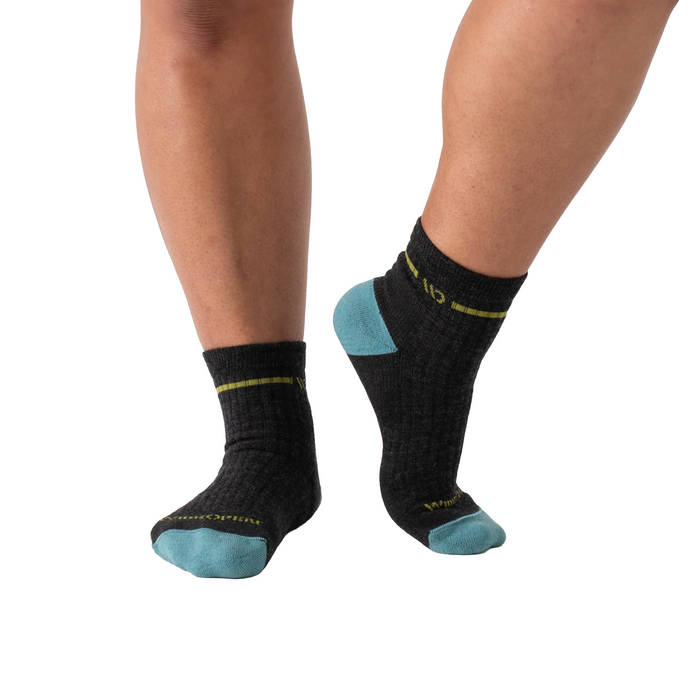 Wide Open Solid Cushioned Quarter (Women) - Charcoal Accessories - Socks - Lifestyle - The Heel Shoe Fitters