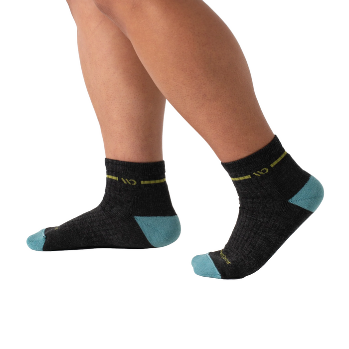 Wide Open Solid Cushioned Quarter (Women) - Charcoal Accessories - Socks - Lifestyle - The Heel Shoe Fitters