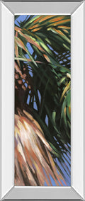 Wild Palm Il By Suzanne Wilkins - Mirror Framed Print Wall Art - Dark Green