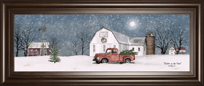 Winter On The Farm By Billy Jacobs - Dark Gray