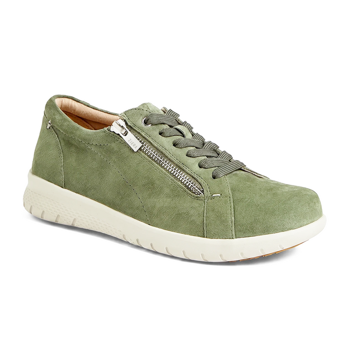 Ziera Solar XF Sneaker (Women) - Khaki Suede Athletic - Casual - Lace Up - The Heel Shoe Fitters